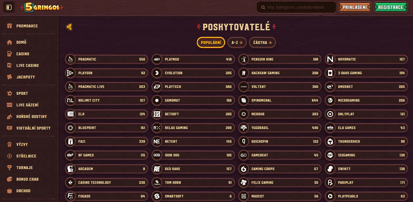 Licence a software 5Gringos kasina