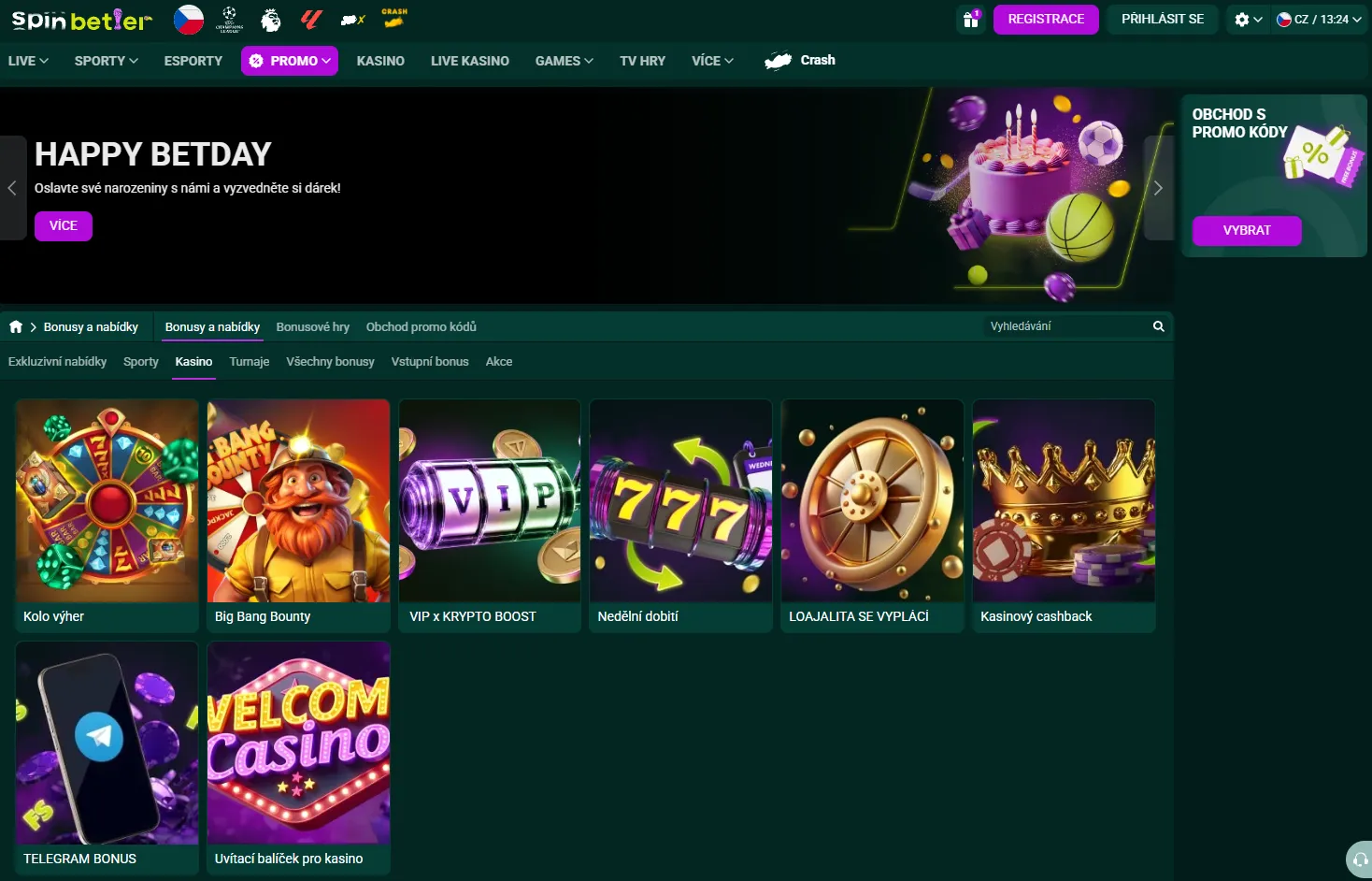 Bonusy a promo akce&nbsp;