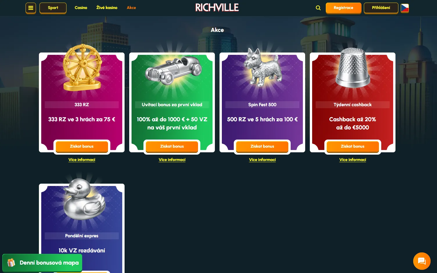 Bonusy a promo akce