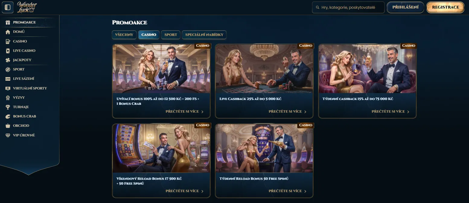 Bonusy a promo akce Bonusy a promo akce