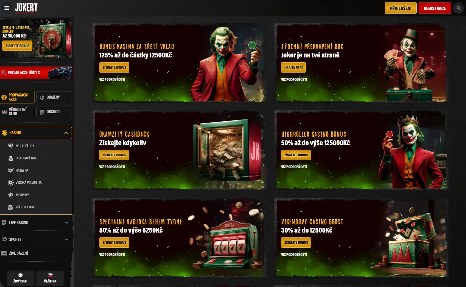 Bonusy a promo akce Bonusy a promo akce