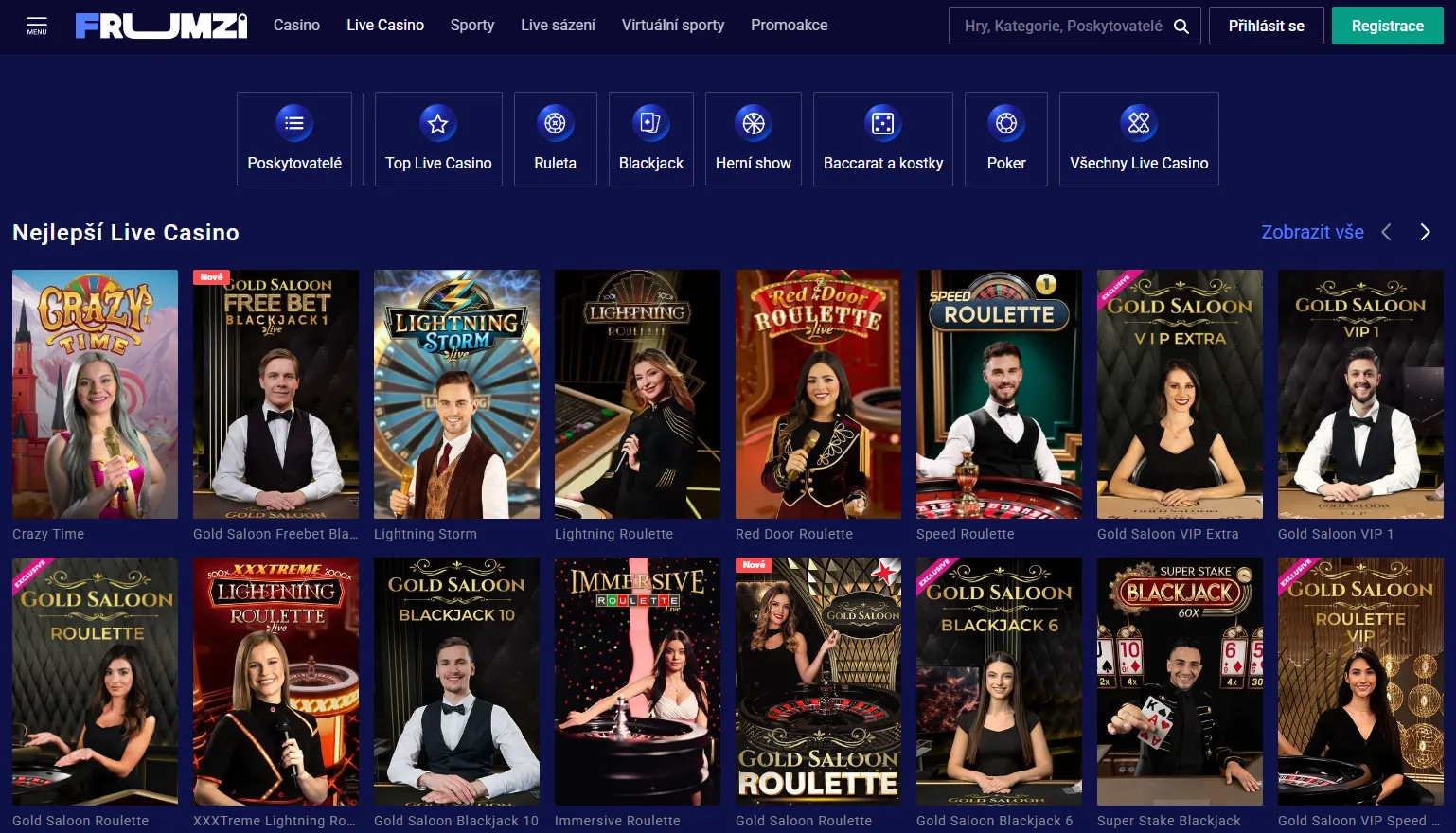 Frumzi výběr herního katalogu Frumzi výběr herního katalogu