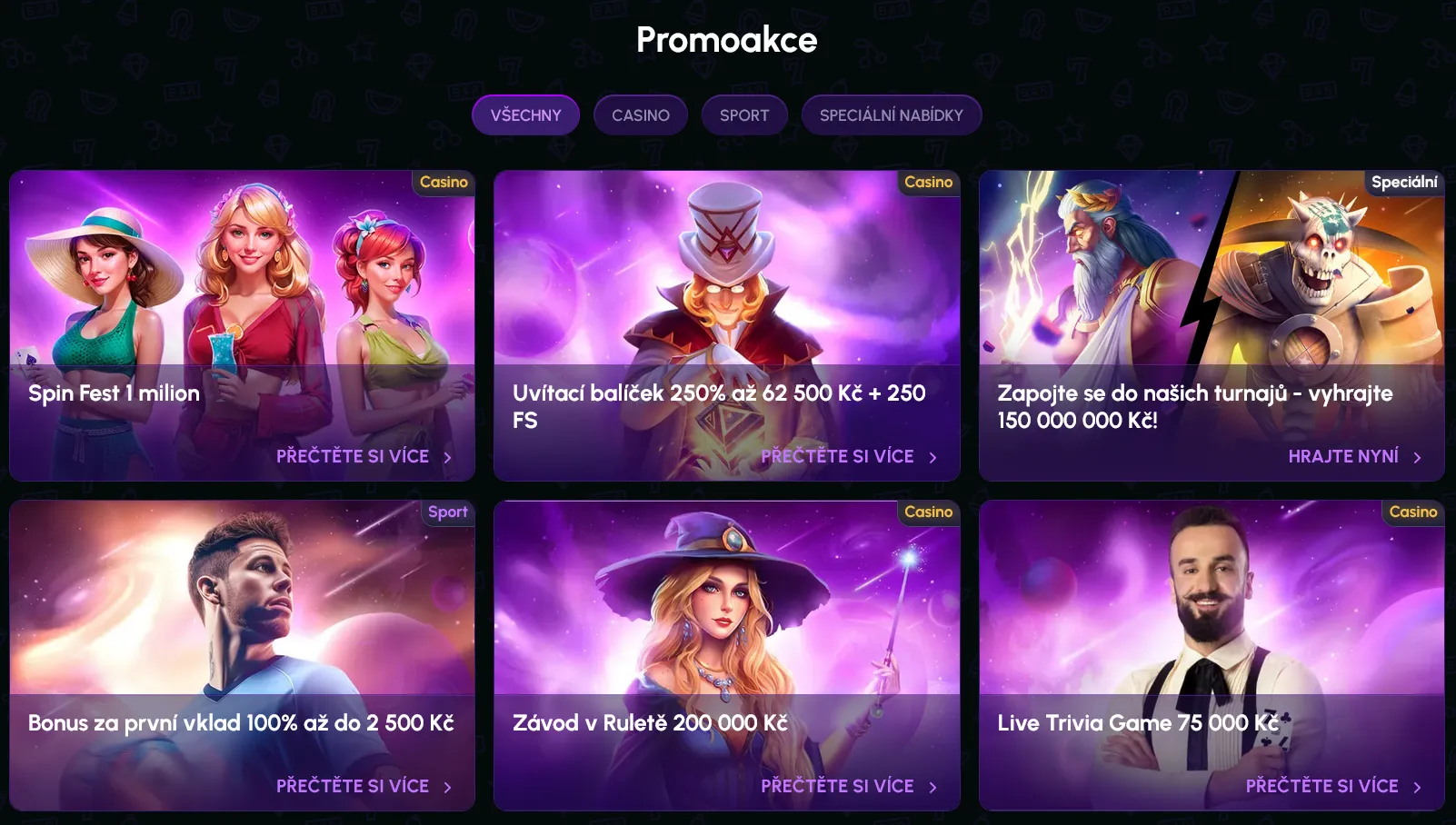 Bonusy a promoakce Bonusy a promoakce