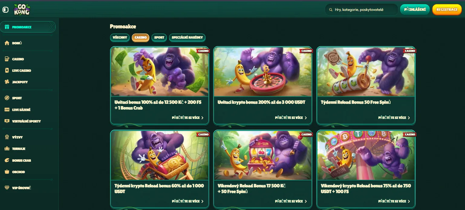 Bonusy a promo akce 