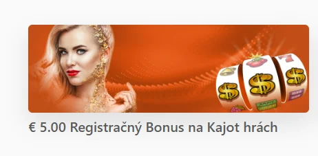 5 eur za registraci přes Kajot 