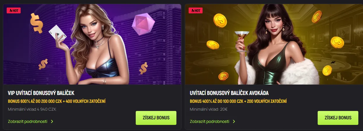 Bonusy a promo akce 