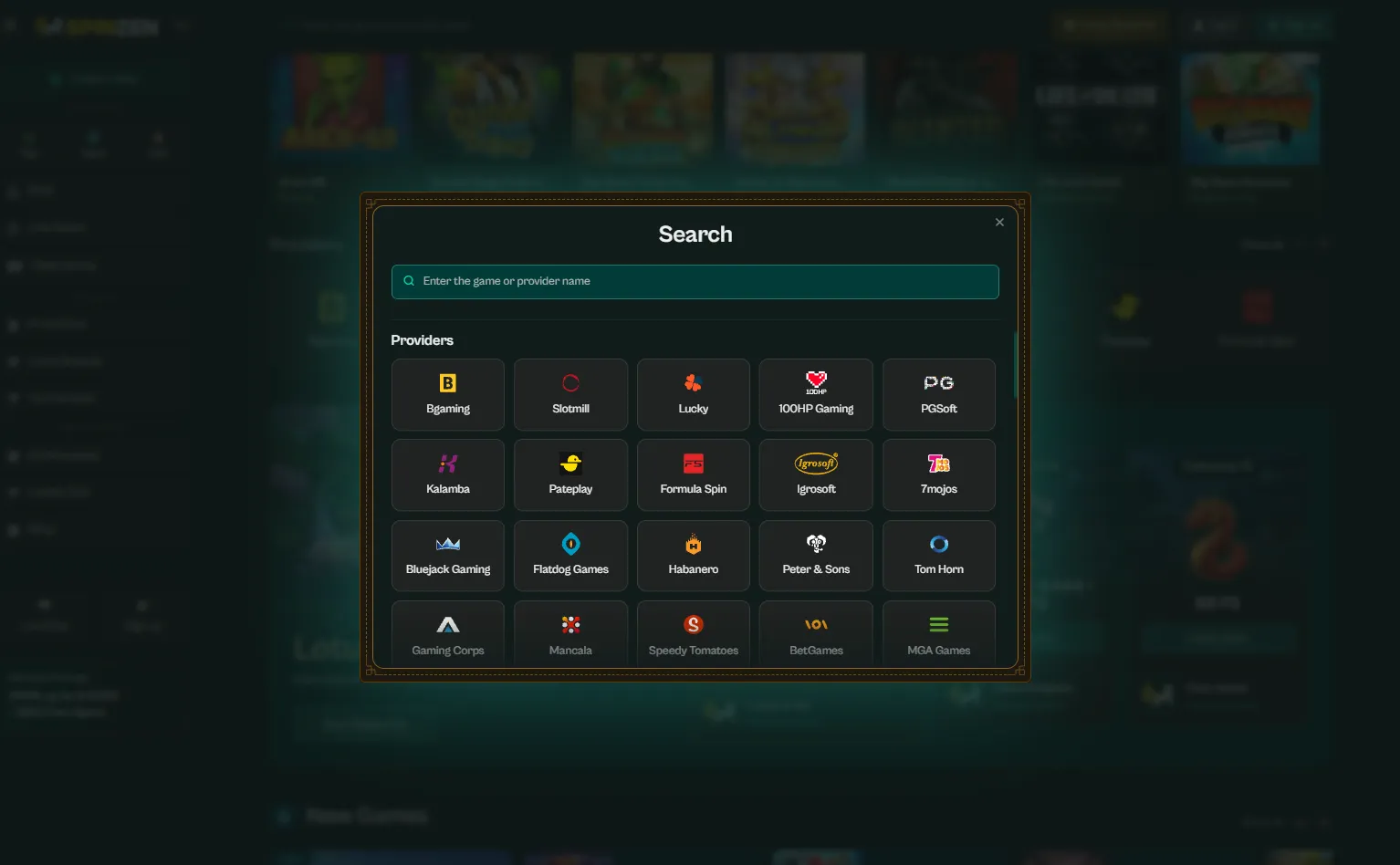 Licence a software Spinzen kasina