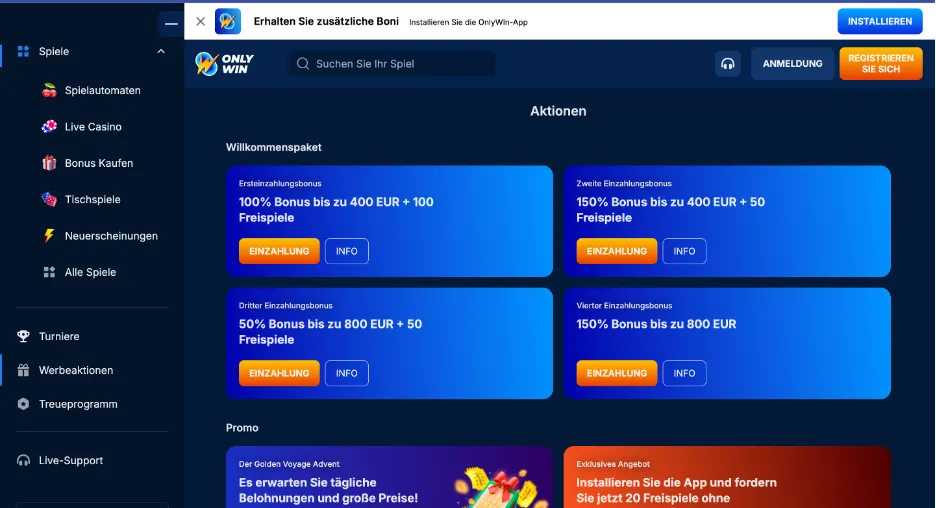 Boni und Promotionen Boni und Promotionen