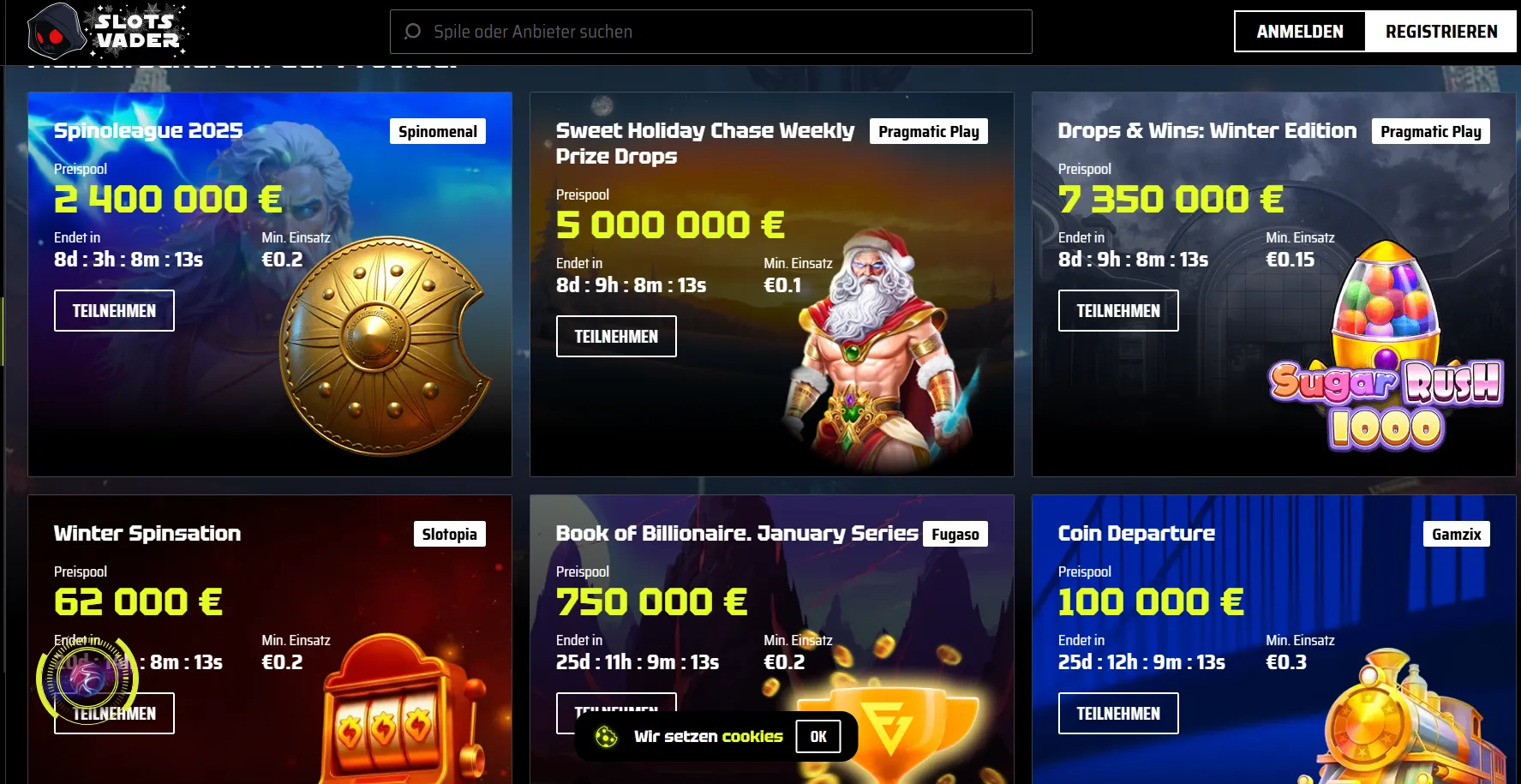 Bonusser ved Slotsvader Casino