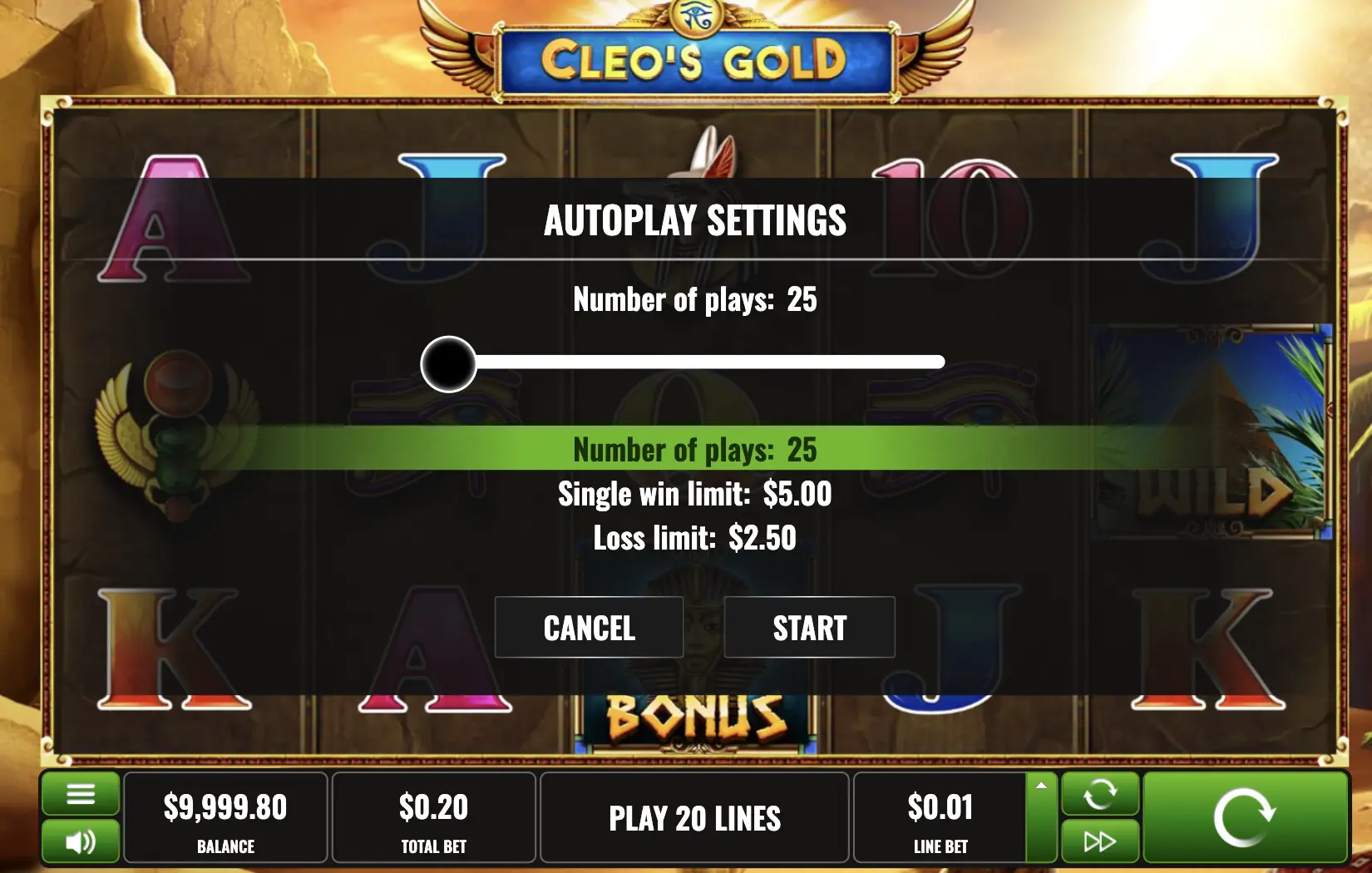Sådan spiller du Cleo’s Gold