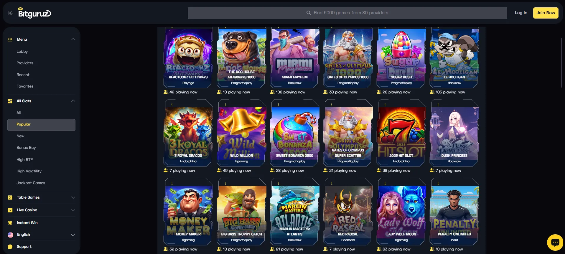 Bitguruz online kasiino