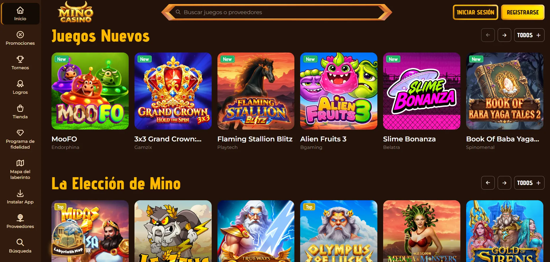 Selecci&oacute;n de juegos