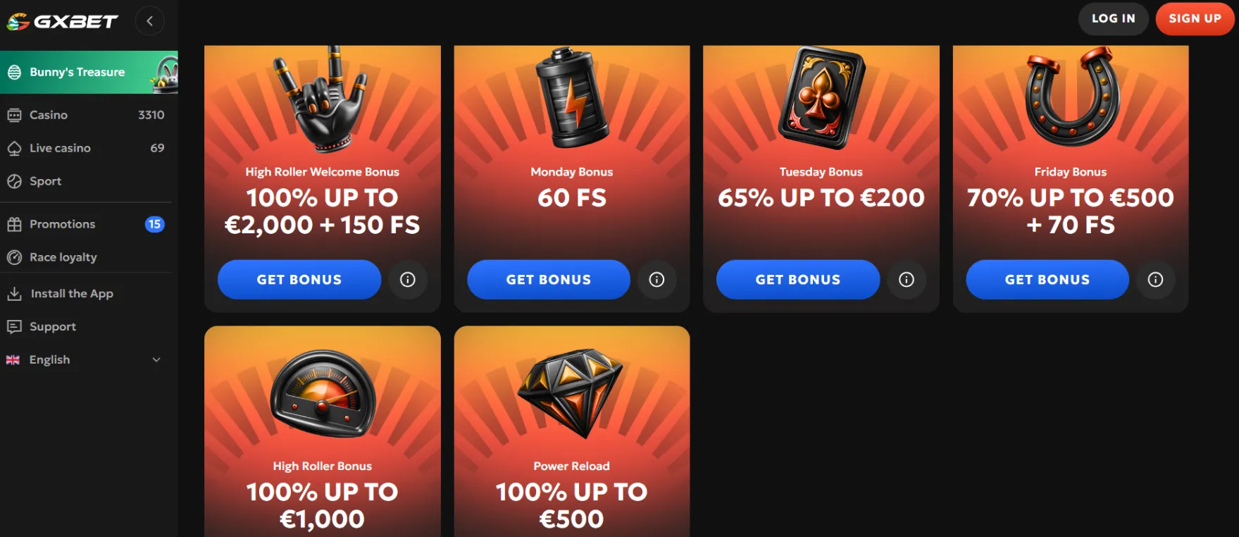 Gxbet Καζίνο