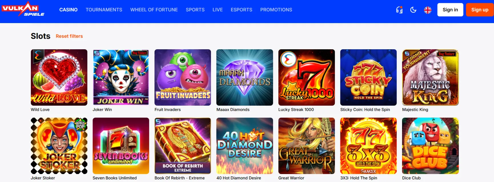 VulkanSpiele Casino