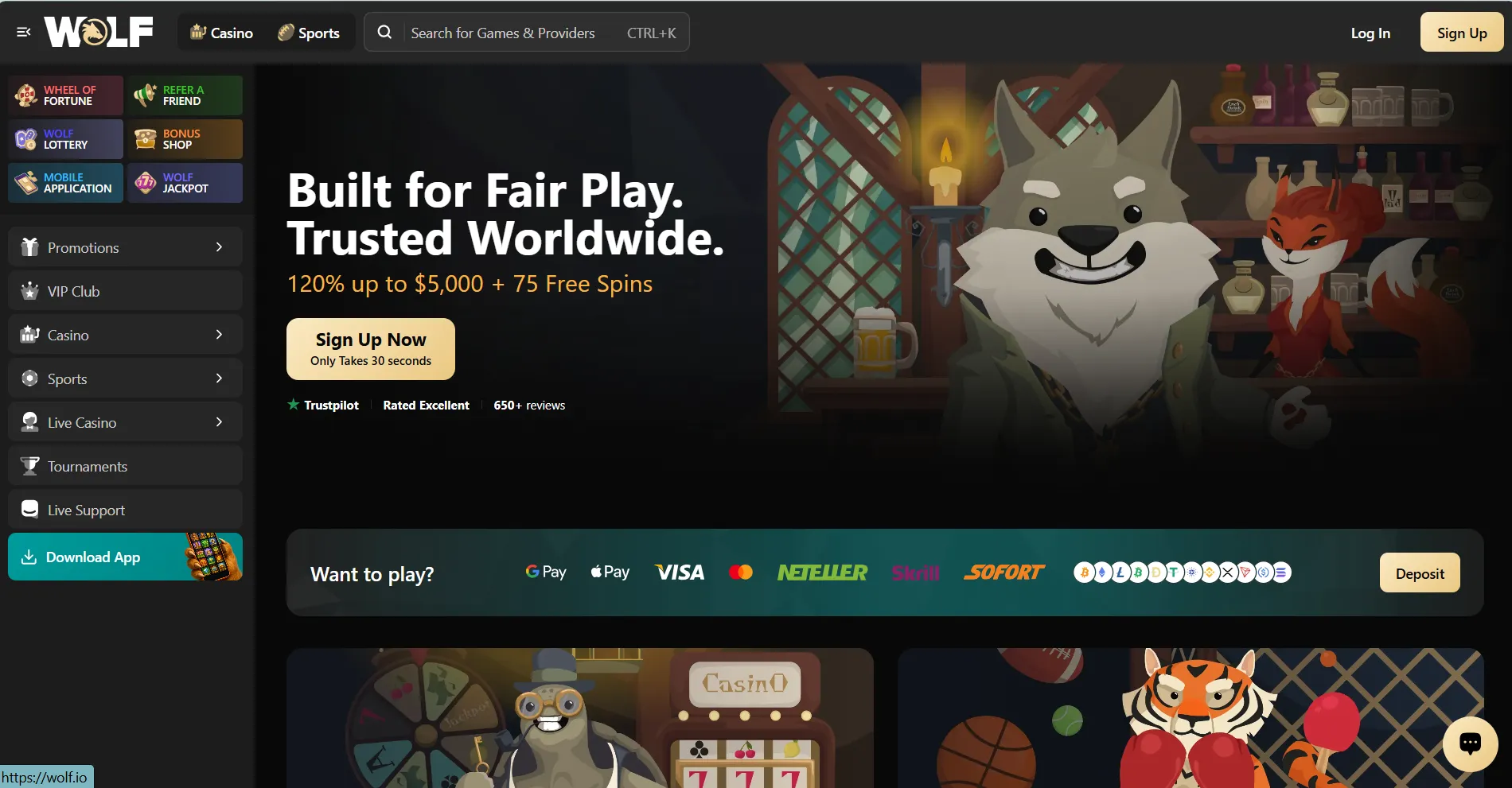 Wolf.io &Kappa;&alpha;&zeta;ί&nu;&omicron;