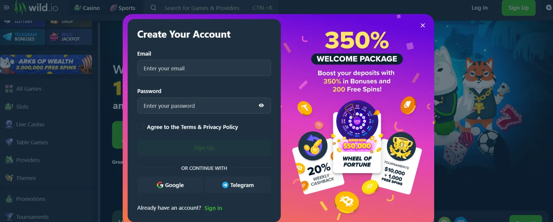 Wild.io Καζίνο