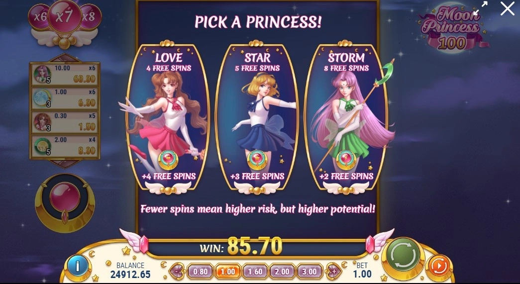 Moon Princess 100 slot