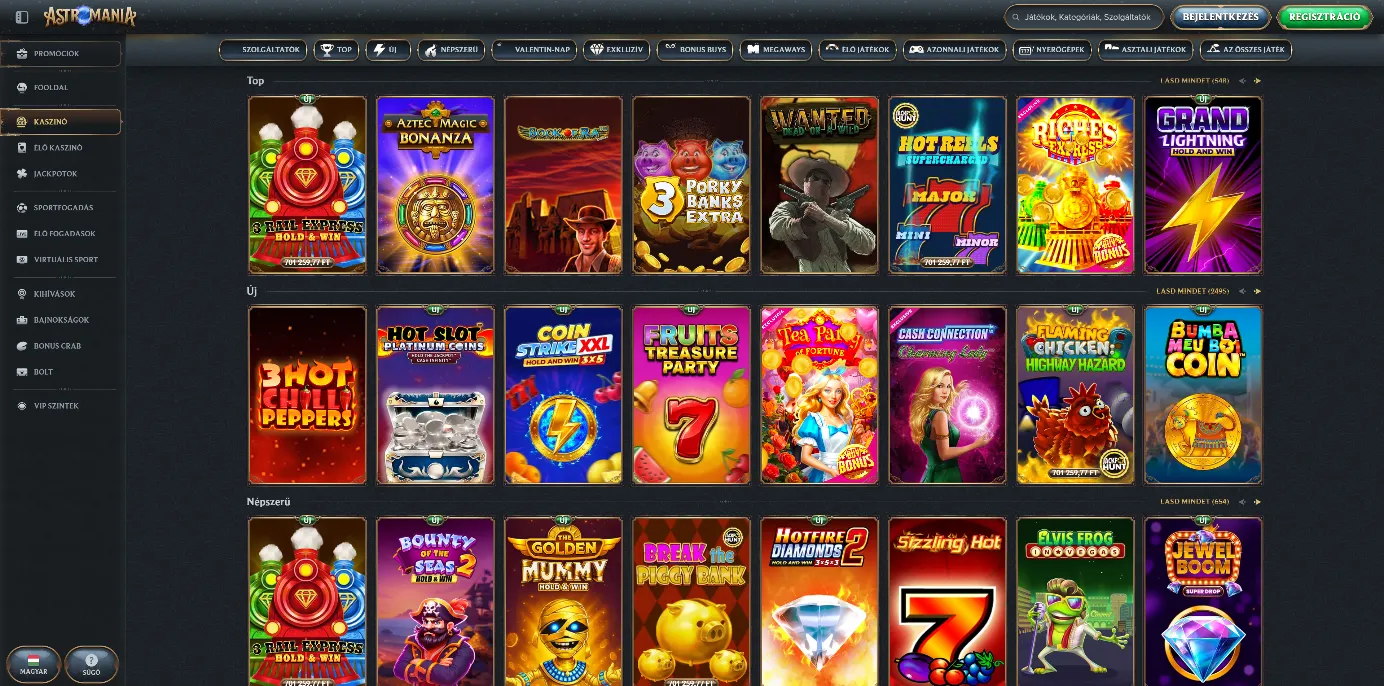 Astromania Kaszin&oacute; j&aacute;t&eacute;kok