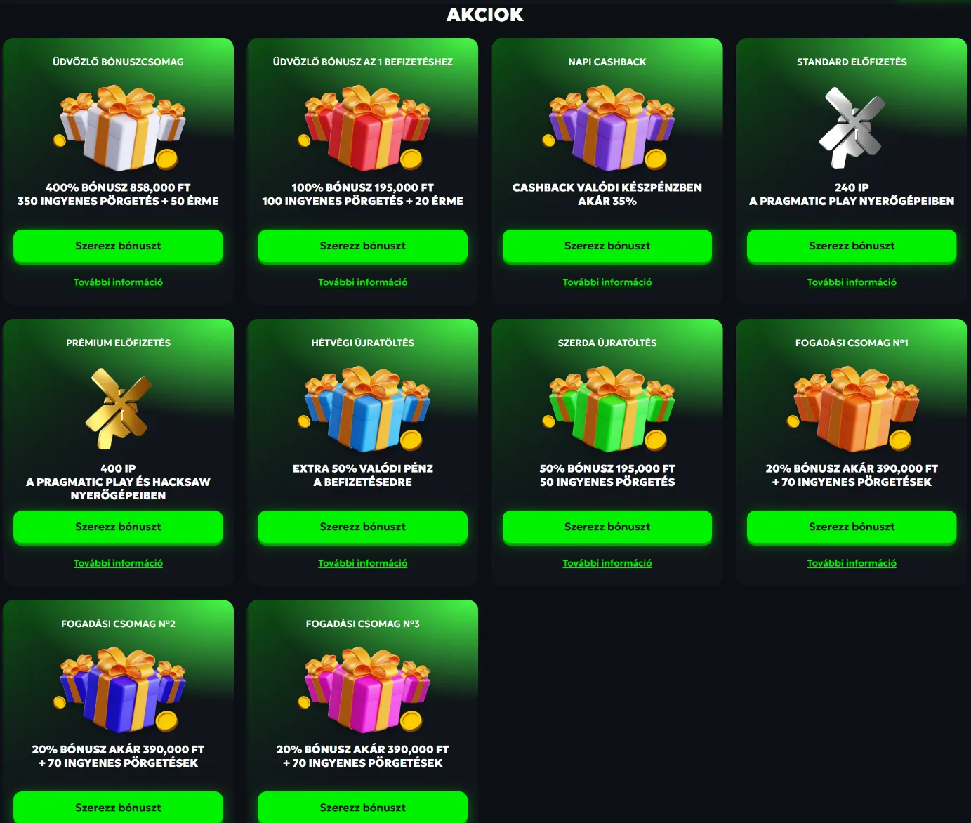 SpinMills b&oacute;nuszok, prom&oacute;ci&oacute;k