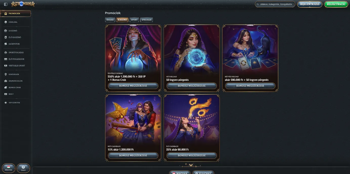 Astromania b&oacute;nuszok