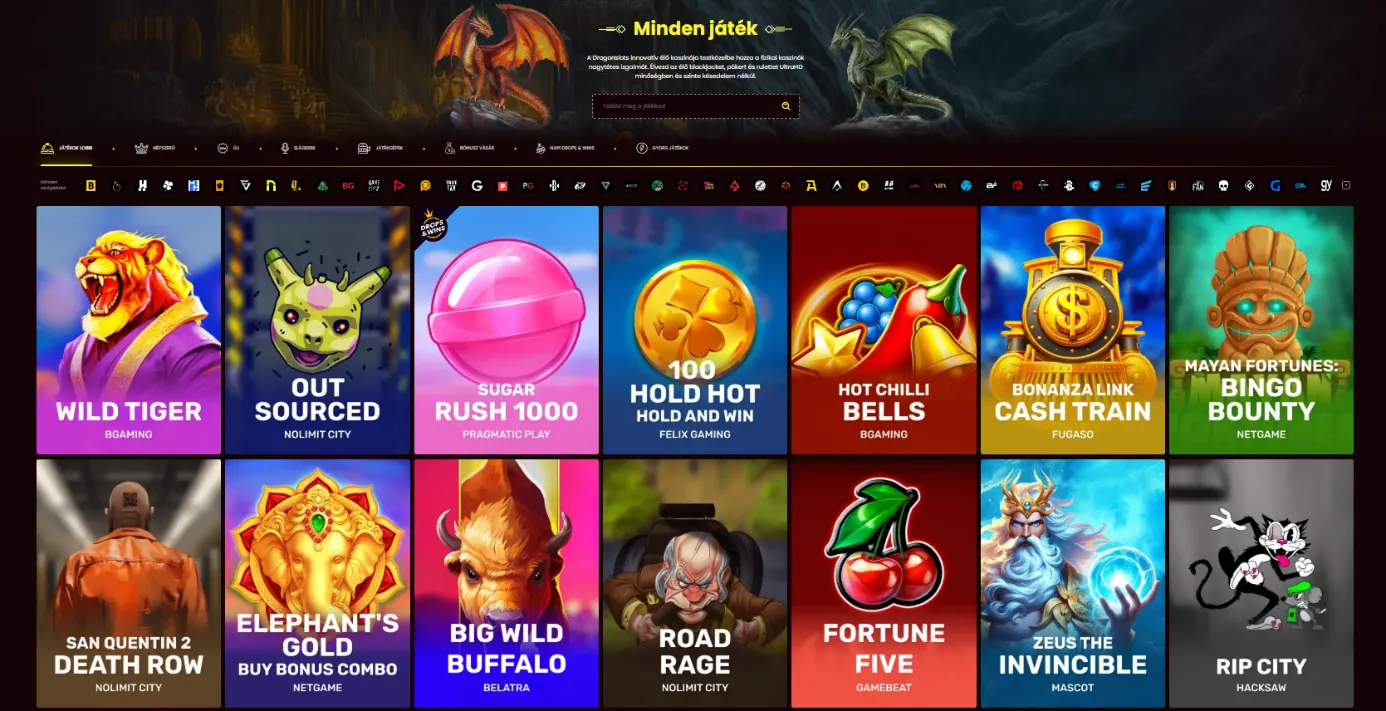 DragonSlots játékok