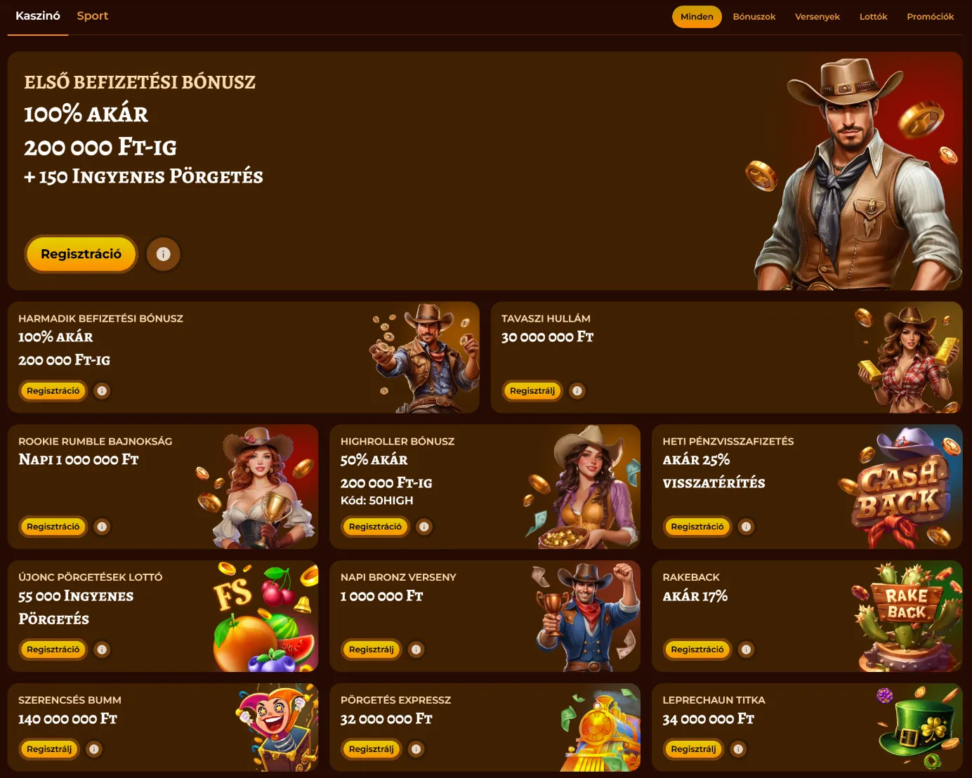 B&oacute;nuszok a Playjonny Casino-ban