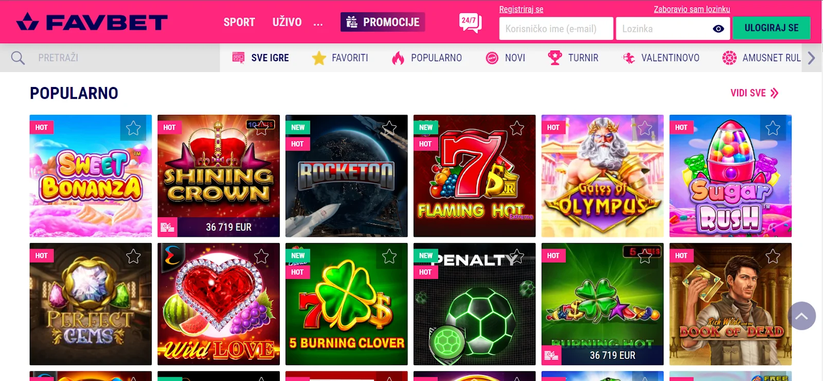 Favbet Casino recenzija