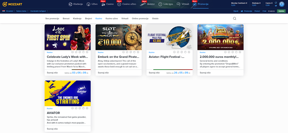 Mozzart online casino