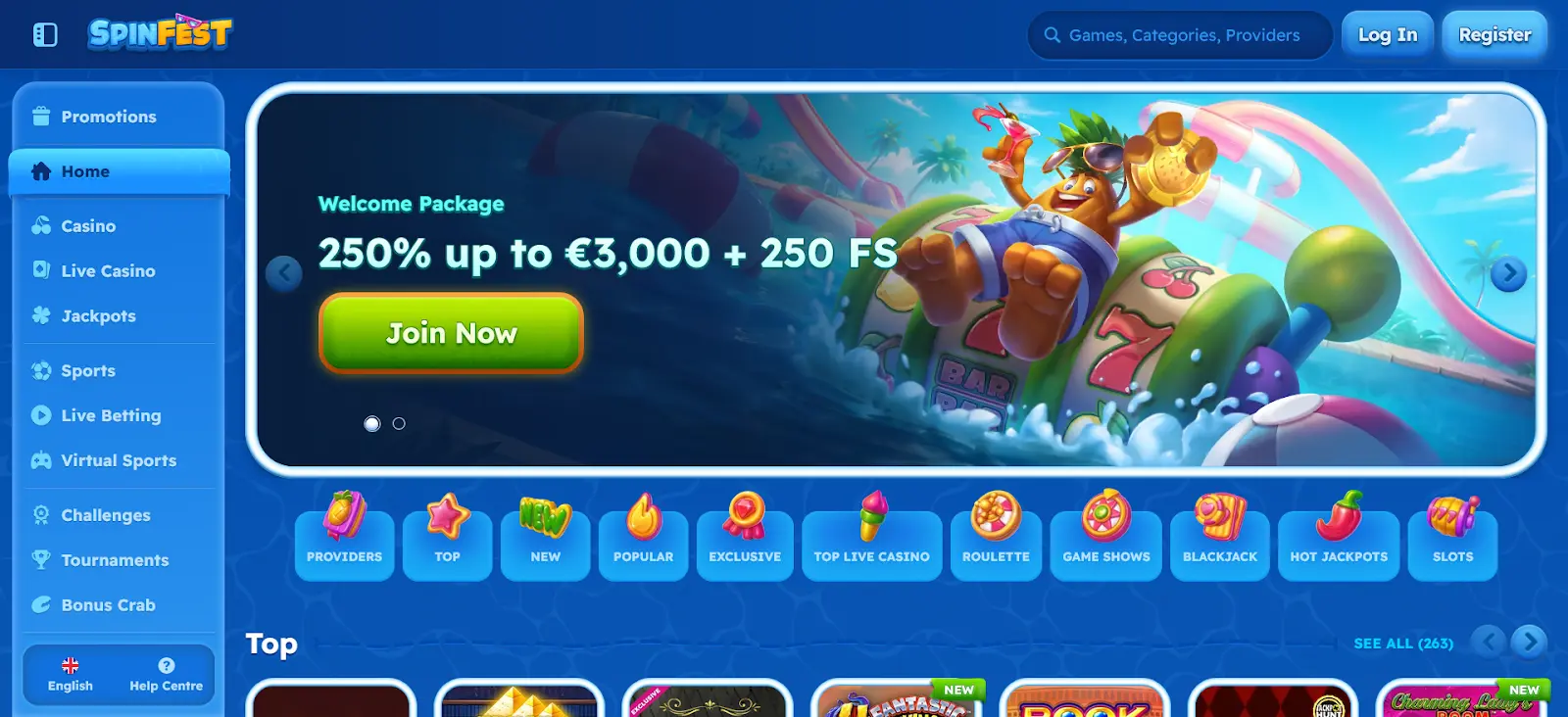 Spinfest online kockarnica