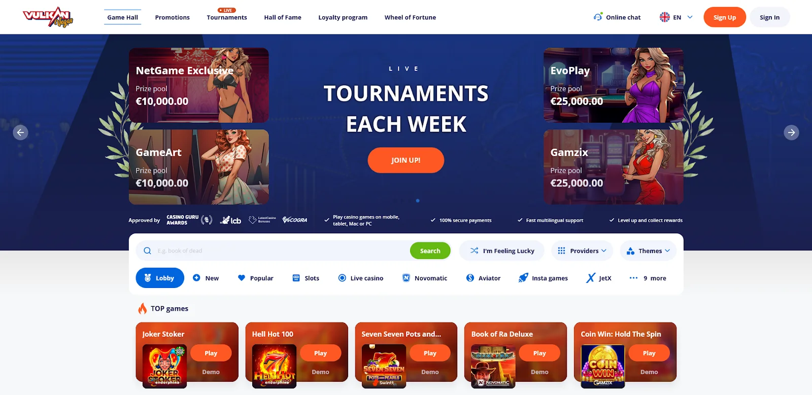 Vulkan Vegas online kockarnica