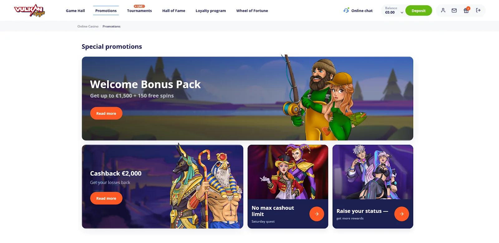 Vulkan Vegas online casino