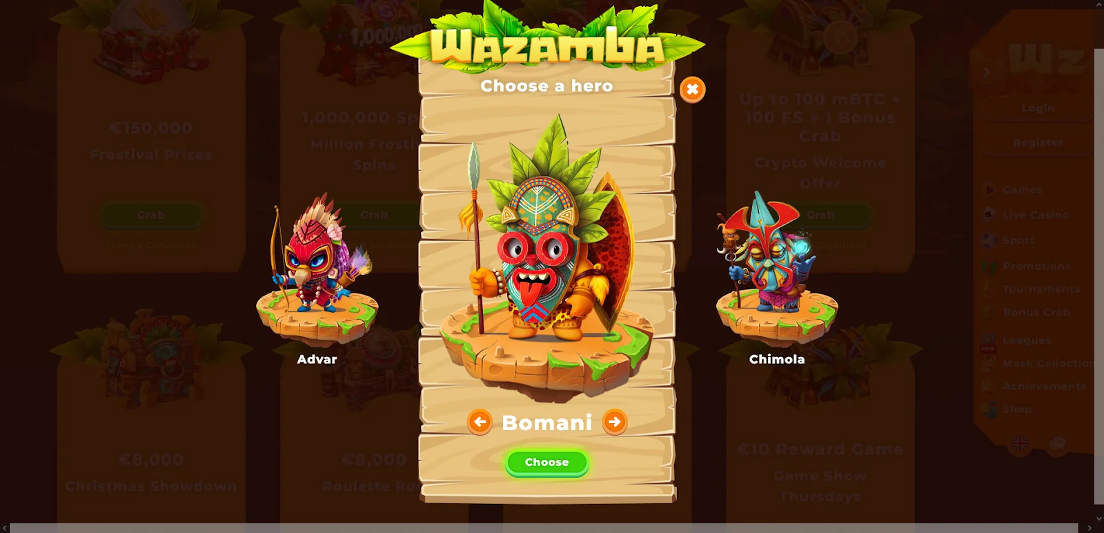 Wazamba casino snimka zaslona