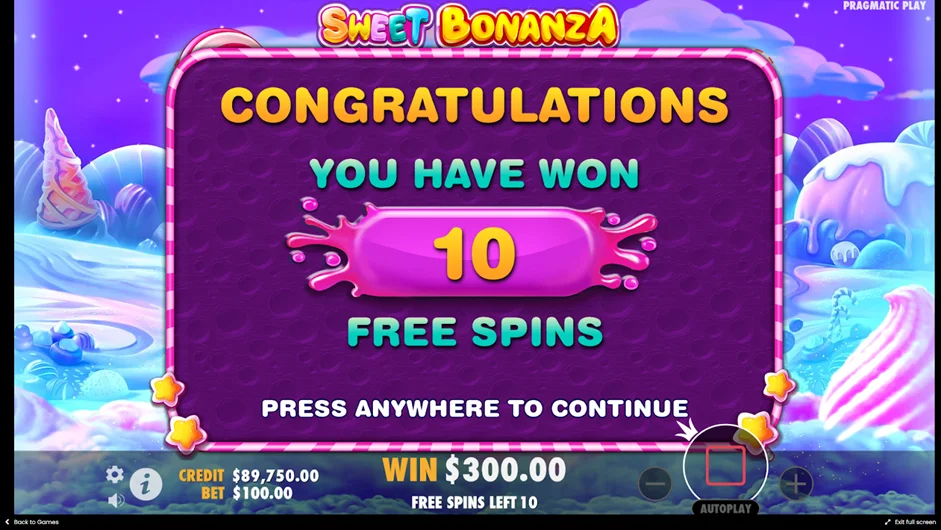 Sweet Bonanza bonus