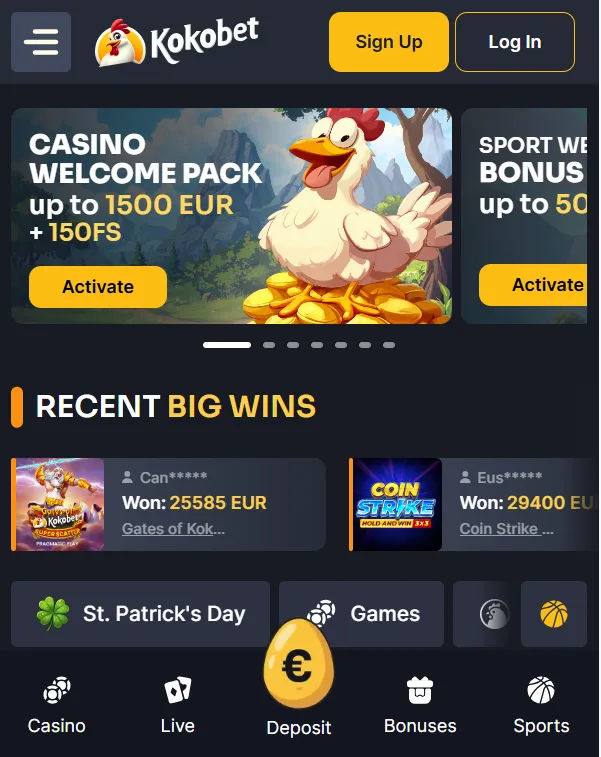 KokoBet Casino og app