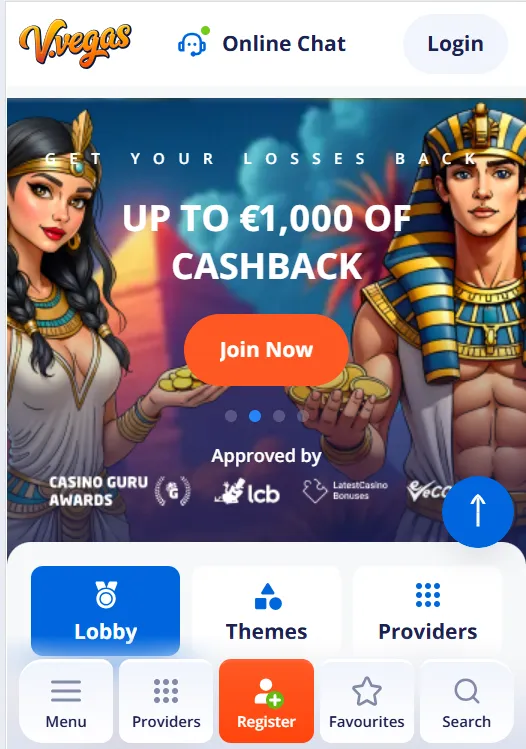 V.Vegas spilav&iacute;ti og app