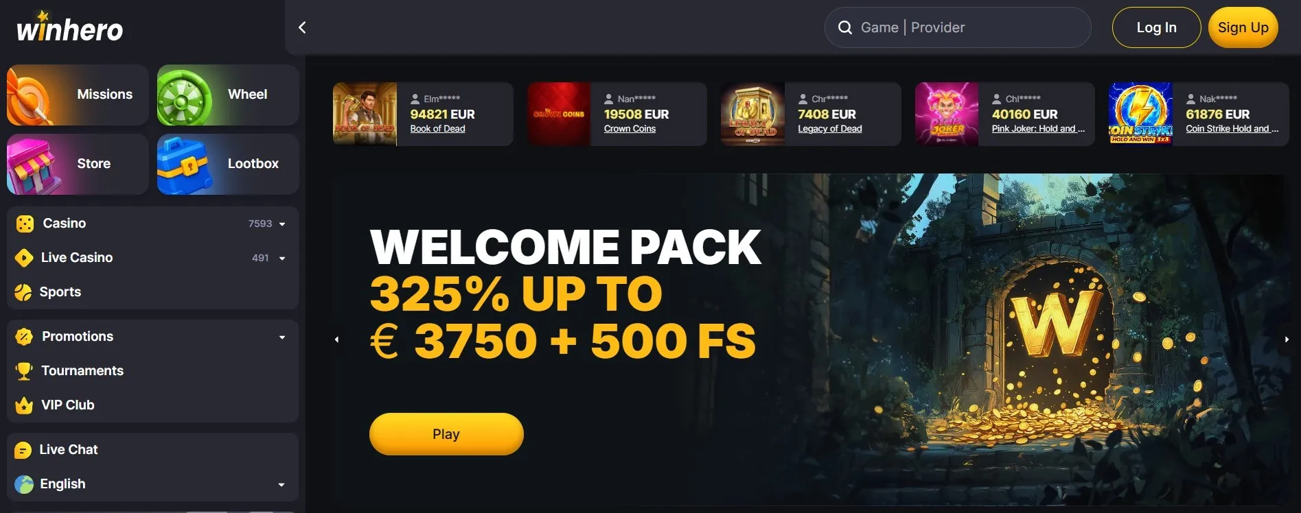 Winhero casino