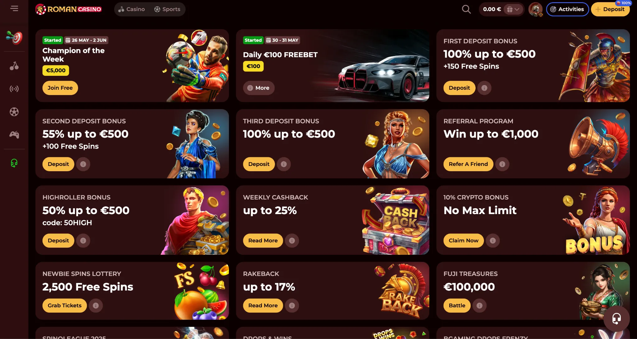 Bonuses and Promotions