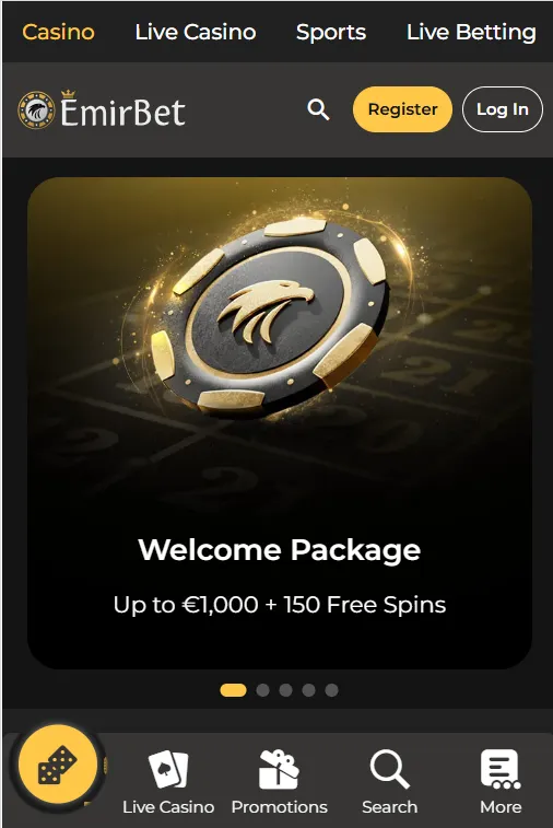Emirbet Casino og app