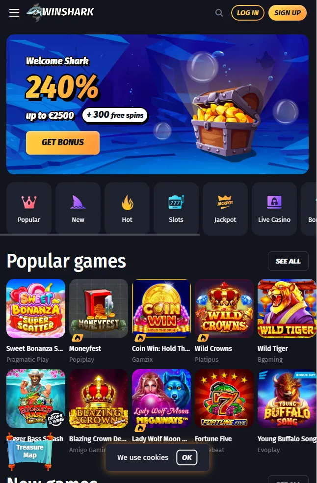 WinShark spilavíti farsíma og app