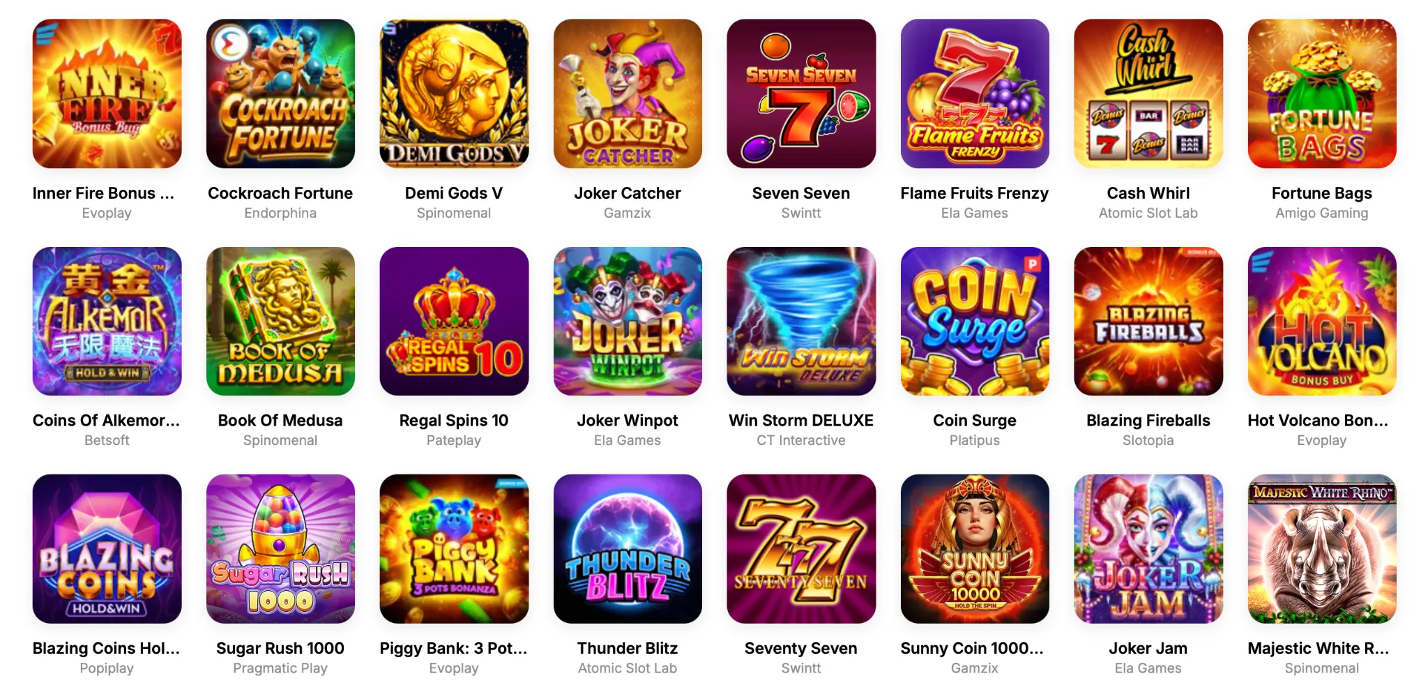 Selection of Games Selection of Games