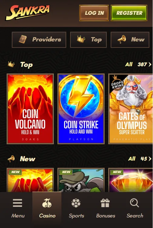 Sankra Casino og app