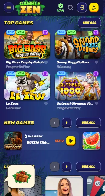 Gamblezen Casino and App