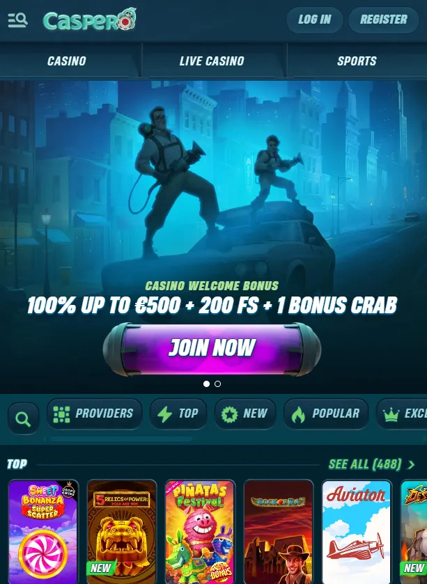 Caspero casino and app