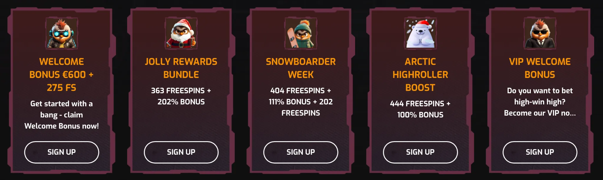 Bonuses and Promotions