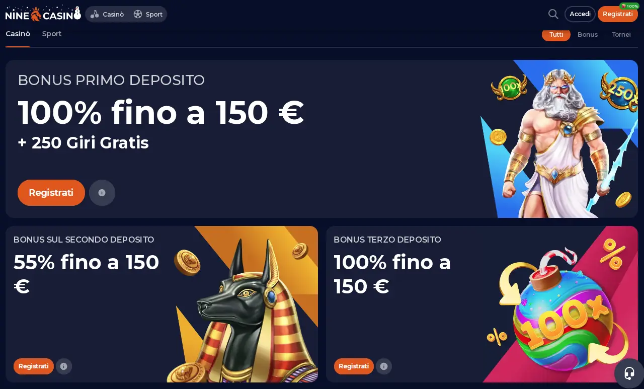 Bonus e promozioni