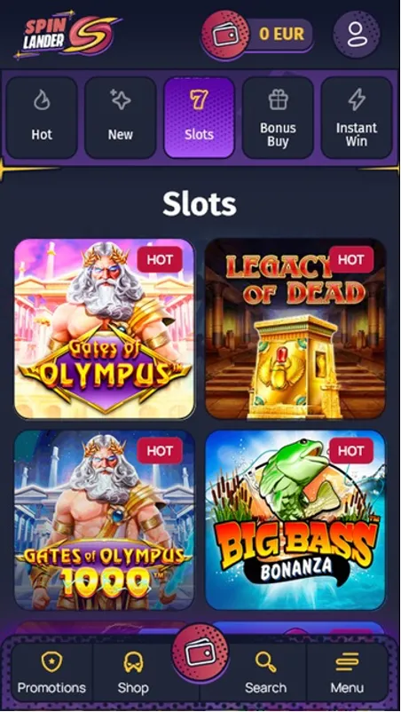 Spielauswahl Spielauswahl