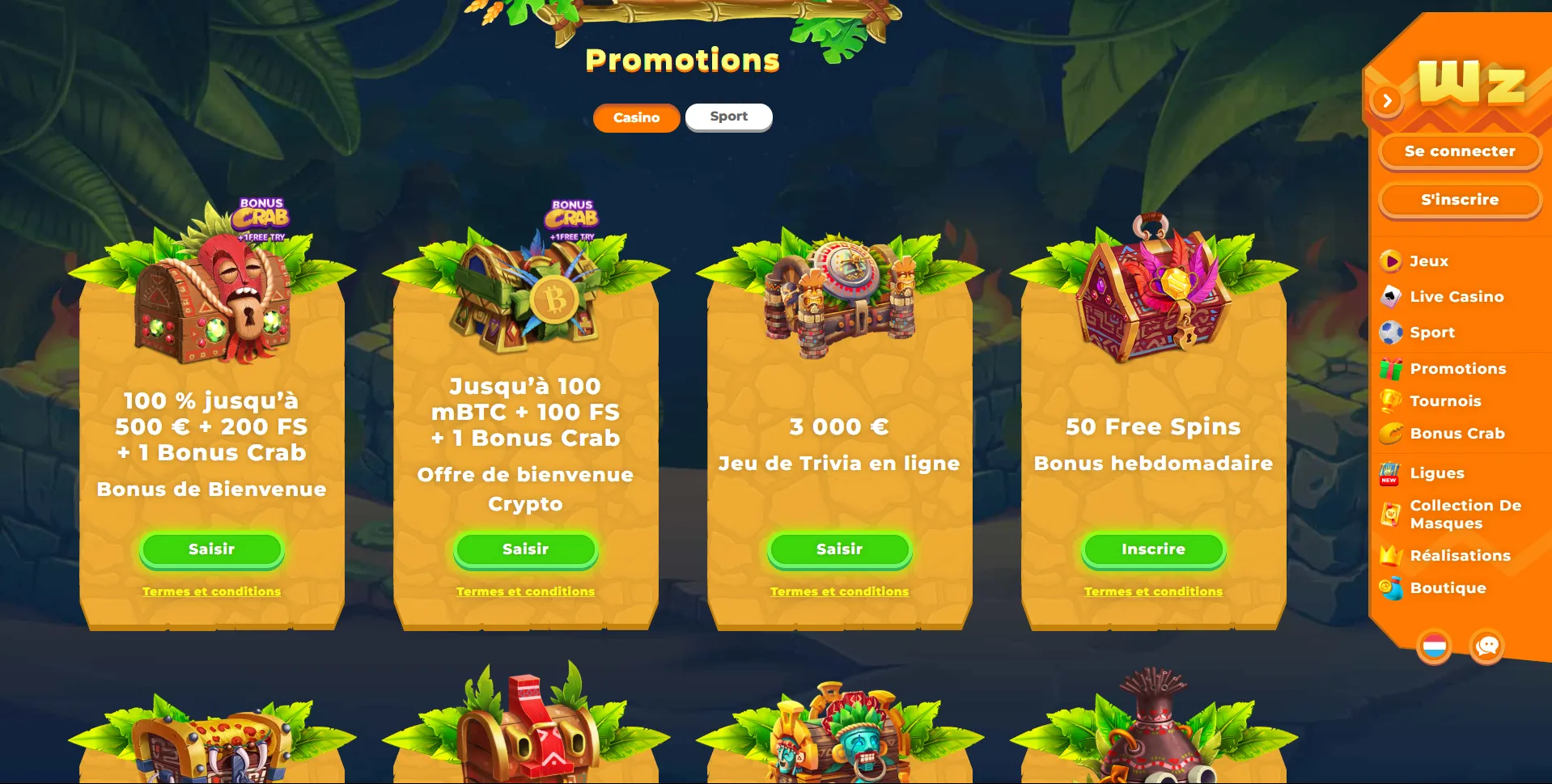 Bonus et promotions