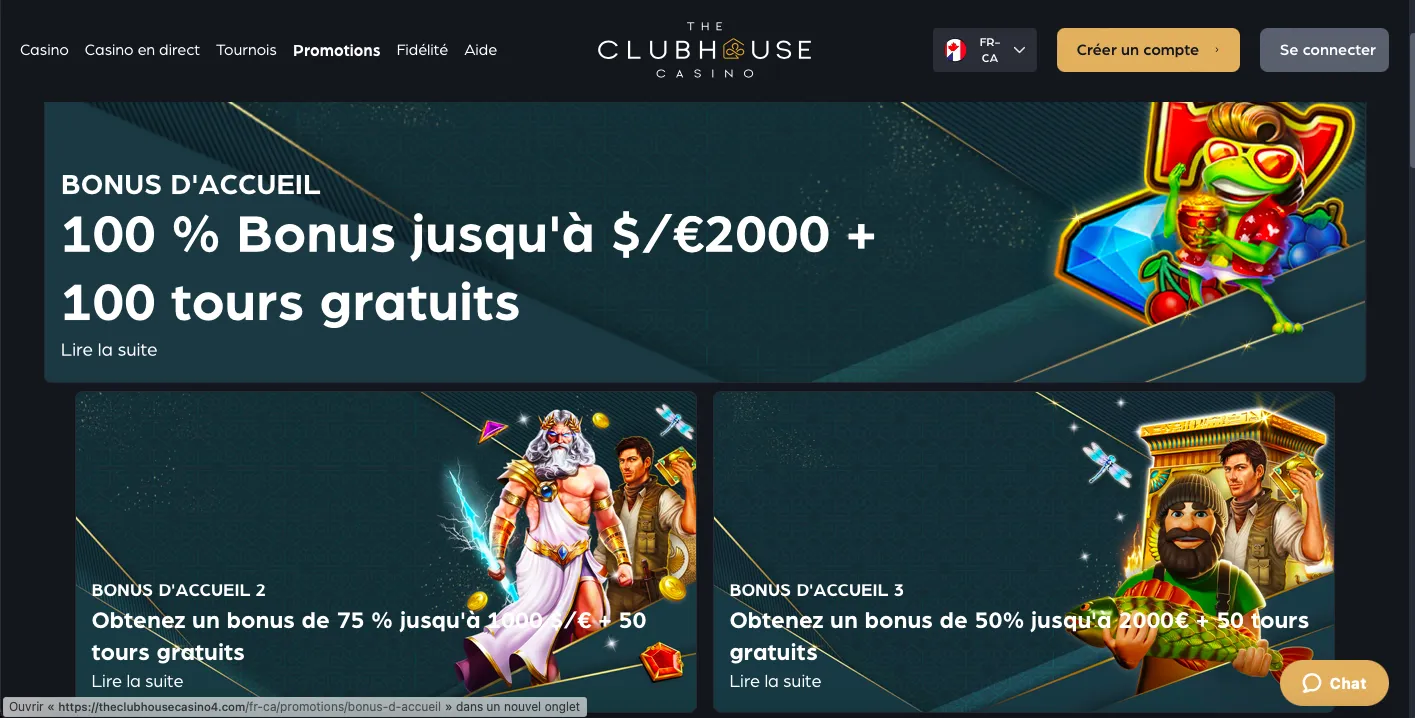 Bonus et promotions