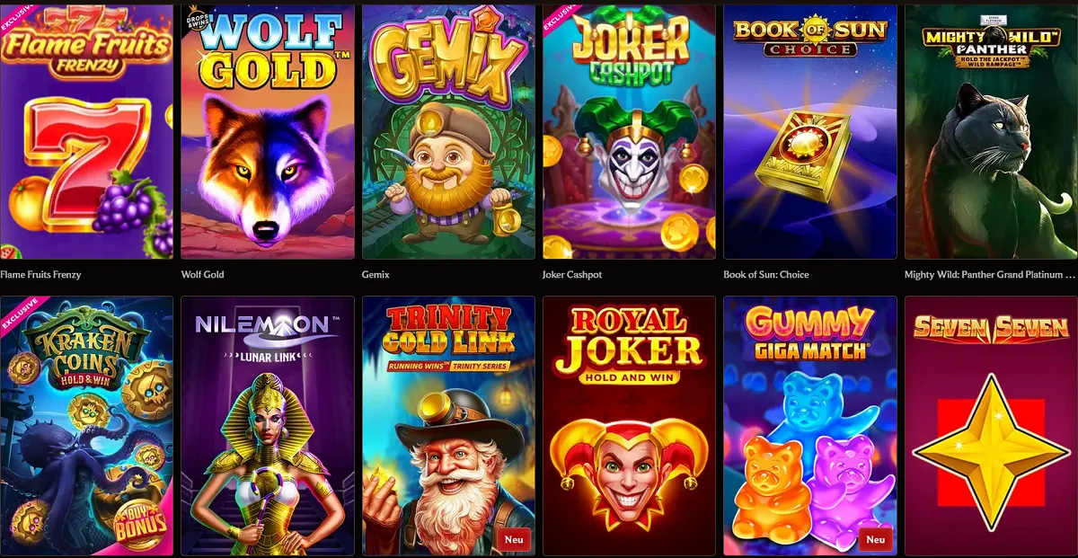 Spielauswahl im Crownplay Casino