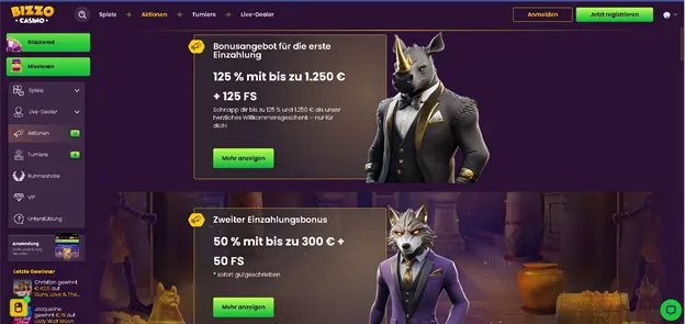 Boni und Promotionen